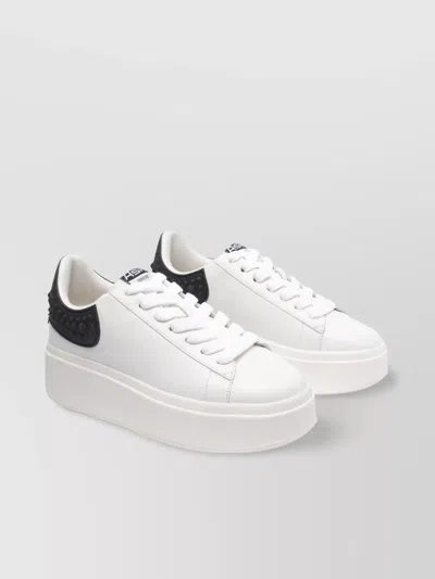 Ash Low Top Leather Platform Sneakers