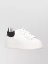 Ash Low Top Leather Platform Sneakers In White