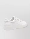 Ash Low Top Leather Sneakers With Perforated Round Toe