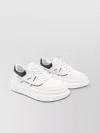 Ash Low Top Leather Sneakers With Platform Sole