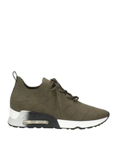 Ash Lucky Star Woman Sneakers Military Green Size 7 Textile Fibers