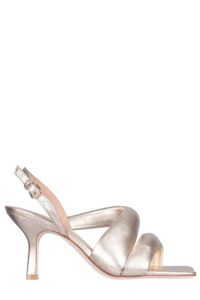 Ash Padded Slingback Sandals In Gold