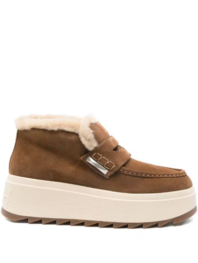 Ash Magic Suede Boots In Brown