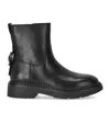 Ash Short Boots With Chunky Heel And Buckle In Black
