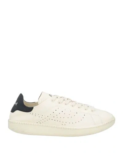 Ash Man Sneakers Cream Size 8 Leather In White