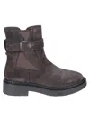 Ash Woman Ankle Boots Charcoal Size 8 Leather In Brown