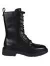 Ash Chunky Sole Ankle Boots With Round Toe In Black
