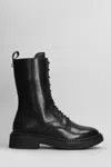 Ash Chunky Sole Ankle Boots With Round Toe In Black