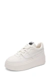 Ash Women's Mitch Suede & Leather Platform Sneakers In Off White-white/white