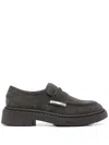 Ash Medusa Loafers In Gunmetal Suede In Grey