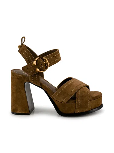 Ash Melany 100mm Sandals In Brown
