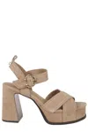 Ash Heeled Sandals Stud Embellishments
