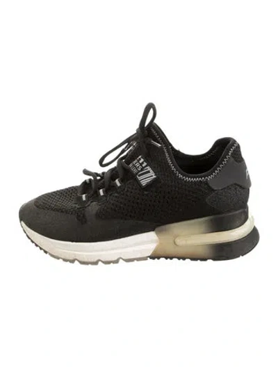 Pre-owned Ash Mesh Glitter Accents Athletic Sneakers In Black