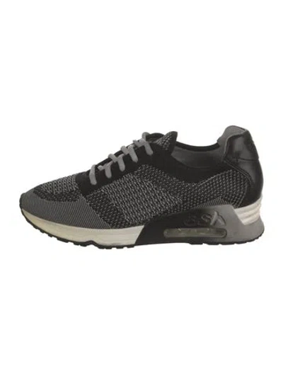Pre-owned Ash Mesh Printed Sneakers In Black