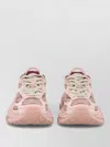 Ash Mesh Sneakers Rubber Sole Pull Tab In Pink