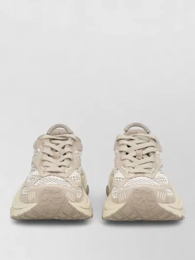 Ash Mesh Upper Sneakers Rubber Sole Design In Neutral