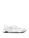 Ash Mesh-panelled Crossover-strap Sneakers In Silver