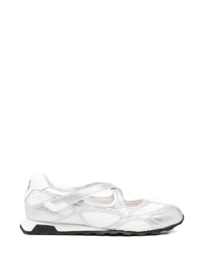 ASH MESH-PANELLED CROSSOVER-STRAP SNEAKERS