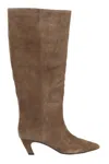 Ash Mid-calf Pointed Toe Suede Boots In Multi