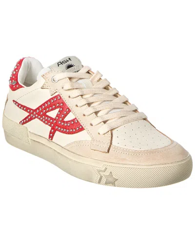 Ash Midnight Studs Leather Sneaker In White