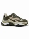Ash Addict Sneaker In Green Nubuck In Military Green