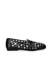 Ash Mini Leather Flat Shoes For Women In Black