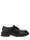 Ash Miracle Leather Studded-trim Loafers In Black