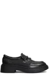 Ash Miracle Leather Studded-trim Loafers In Black