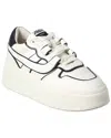 Ash Low Top Leather Platform Sneakers In White