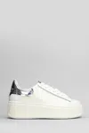 Ash Moby Bis Sneakers In White Leather In White