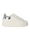 Ash Moby Bis White Silver Sneaker In White