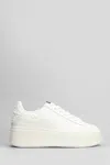 Ash Moby Rubber Sneakers In White Leather In White
