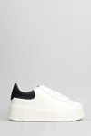 Ash Low Top Leather Platform Sneakers In White