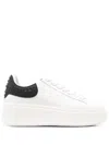 Ash Low Top Leather Platform Sneakers In White