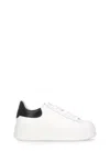 Ash Low Top Leather Platform Sneakers In White