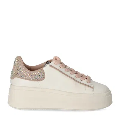 Ash Moby Strass Bis Lace-up Sneaker In Beige