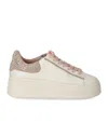 Ash Moby Strass Bis White Pink Sneaker In Pink