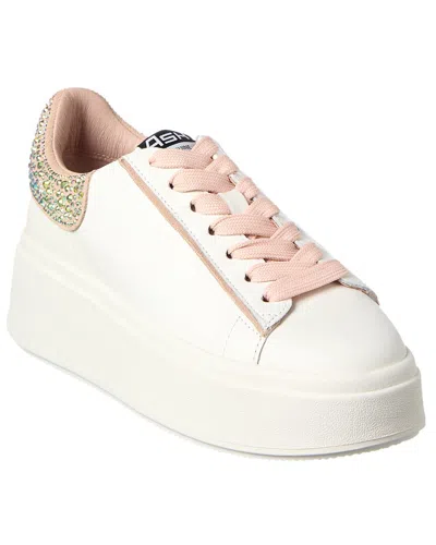 Ash Moby Strass Leather Sneaker In White