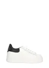 Ash Moby Studs Sneakers With Metallic Accents And Platform Sole In White