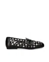 Ash Mini Leather Flat Shoes For Women In Black