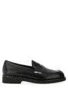 Ash Whisper Leather Loafers In Black