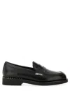 Ash Whisper Leather Loafers In Black
