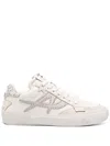Ash Ivory White Calf Leather Moonlight Stud Sneakers In Neutrals