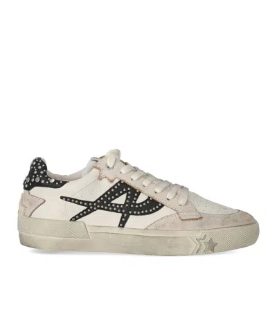 Ash Moonlight Studs Beige White Black Off White Leather Trainers