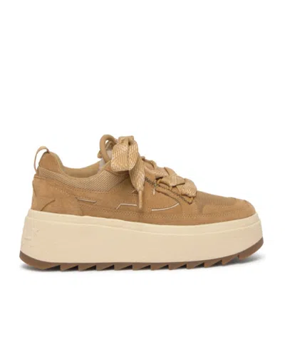 Ash Movie Calf Suede Camel/eggnug In Neutral