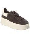 Ash Moxie Suede Platform Sneaker In Black