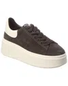 Ash Moxie Suede Platform Sneaker In Black