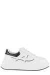 Ash Icone Logo-detail Platform Sneakers In White Black