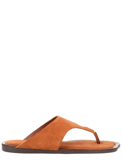 Ash Neutral Genius Studded Wide Strap Sandals In Orange
