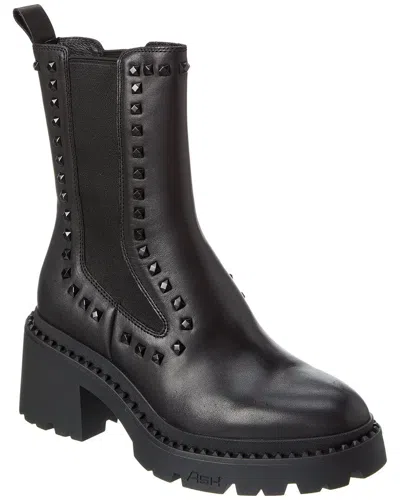 Ash Nile Bis Leather Boots In Black